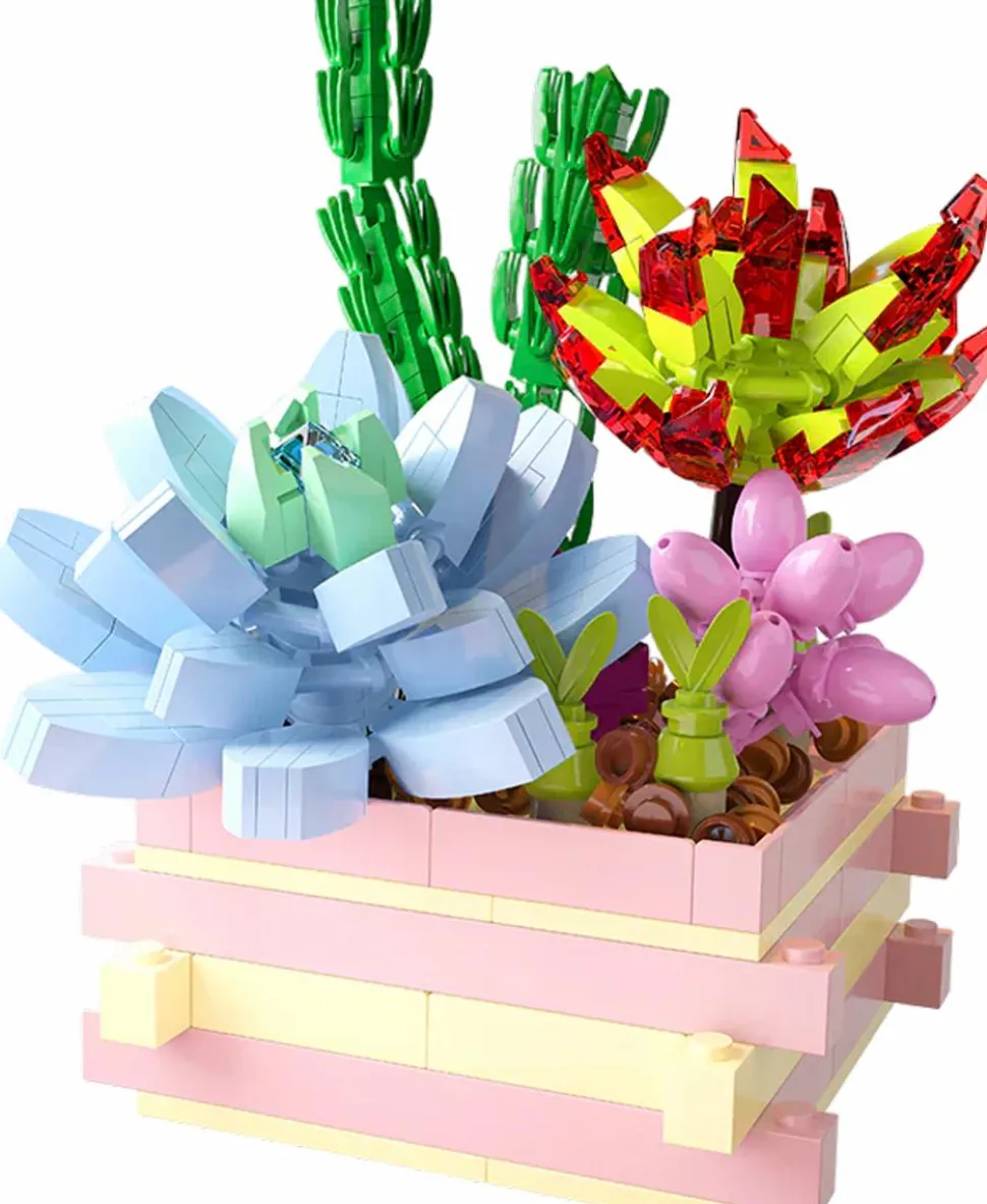 Pantasy - Succulent Garden: Something Blue Building Block Construction Set (434 Pieces)