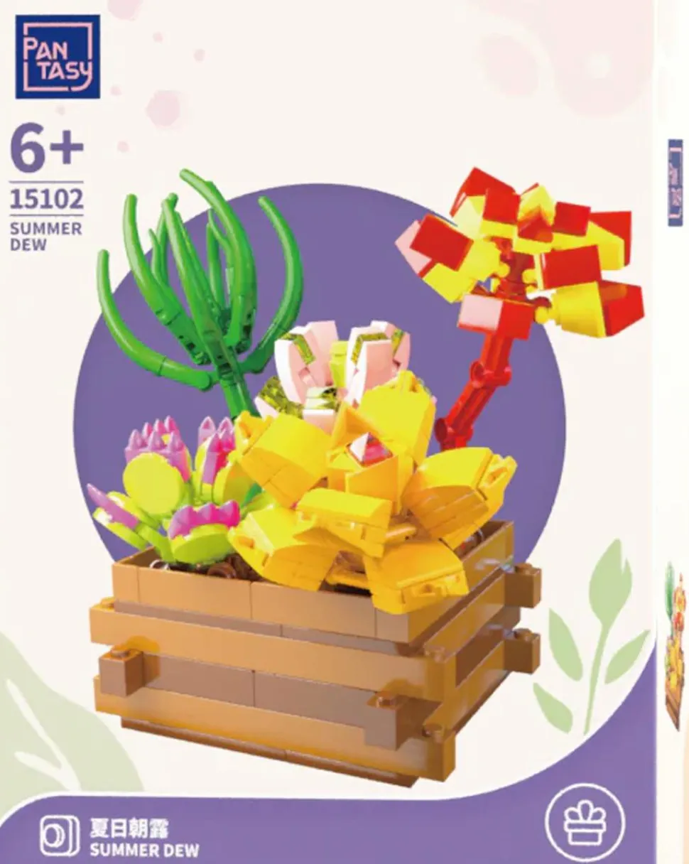 Pantasy - Succulent Garden: Summer Dew Building Block Construction Set (364 Pieces)