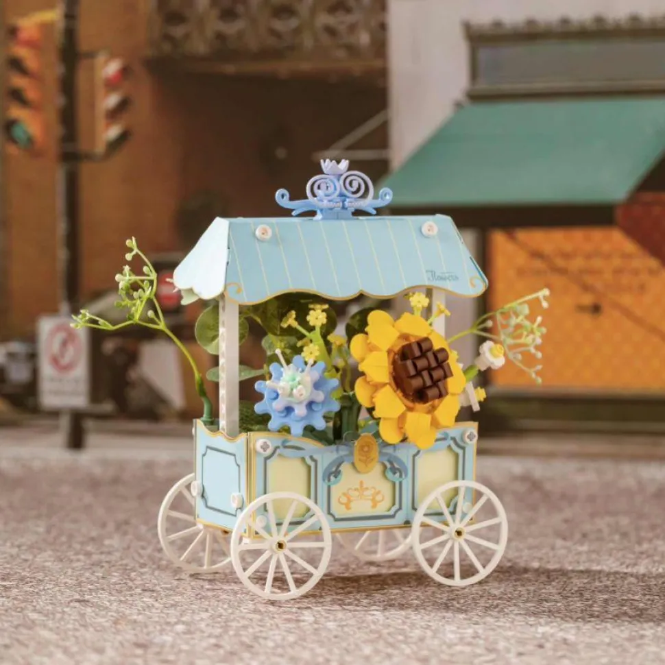Pantasy - Sunflower Cart Flower Series Building Block Construction Set (265 Pieces)