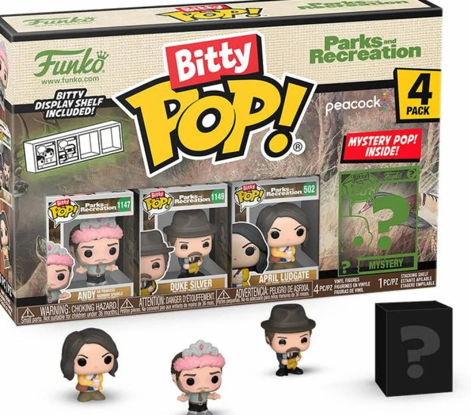 Parks & Recreation - Andy, Duke, April & Mystery Bitty Pop! Vinyl Figure 4-Pack
