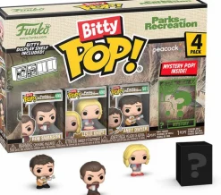 Parks & Recreation - Ron Swanson, Leslie Knope, Andy Dwyer & Mystery Bitty Pop! Vinyl Figure 4-Pack