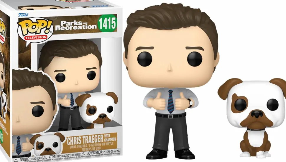 Parks and Recreation - Chris Traeger with Champion 15th Anniversary Pop! Vinyl Figure