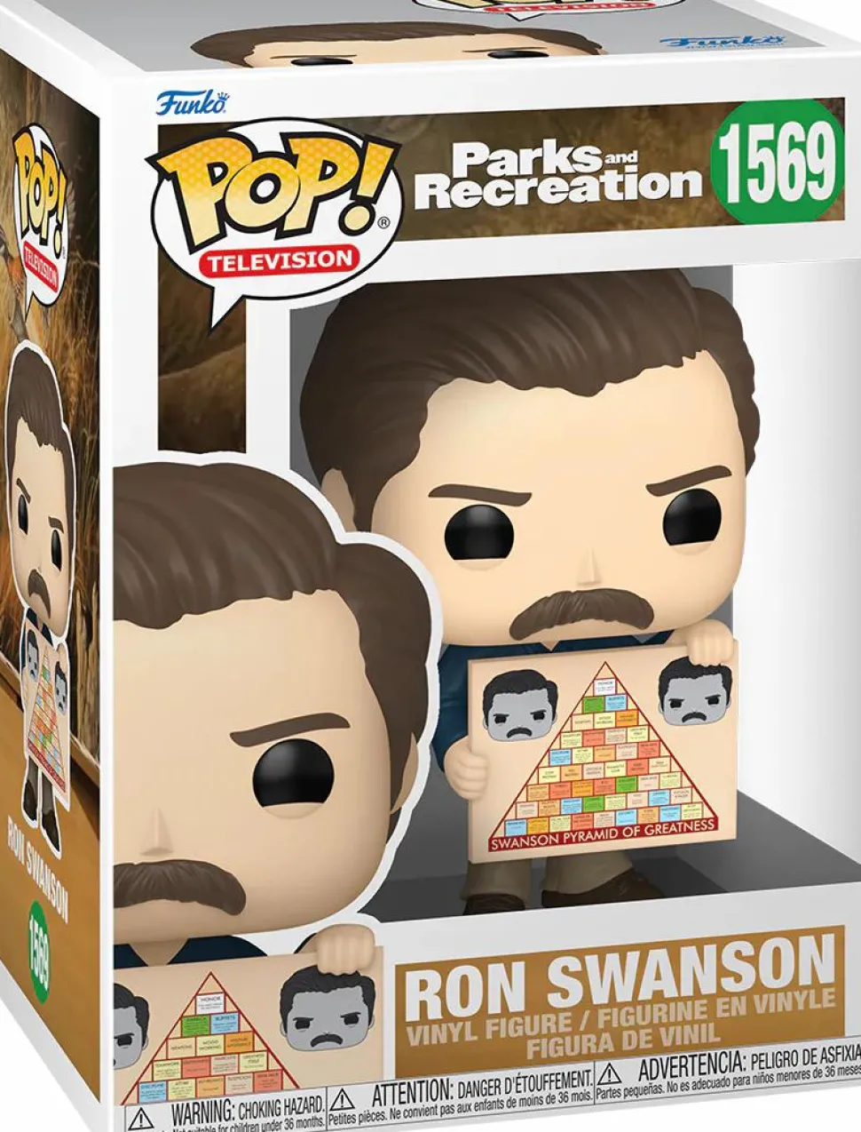 Parks and Recreation - Ron Swanson with Pyramid of Greatness 15th Anniversary Pop! Vinyl Figure