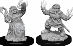 Pathfinder Battles - Female Dwarf Summoner Deep Cuts Unpainted Miniature Figure 2-Pack