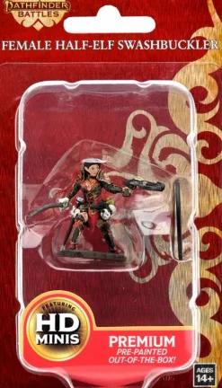 Pathfinder Battles - Female Half-Elf Swashbuckler Premium Pre-Painted Miniature Figure