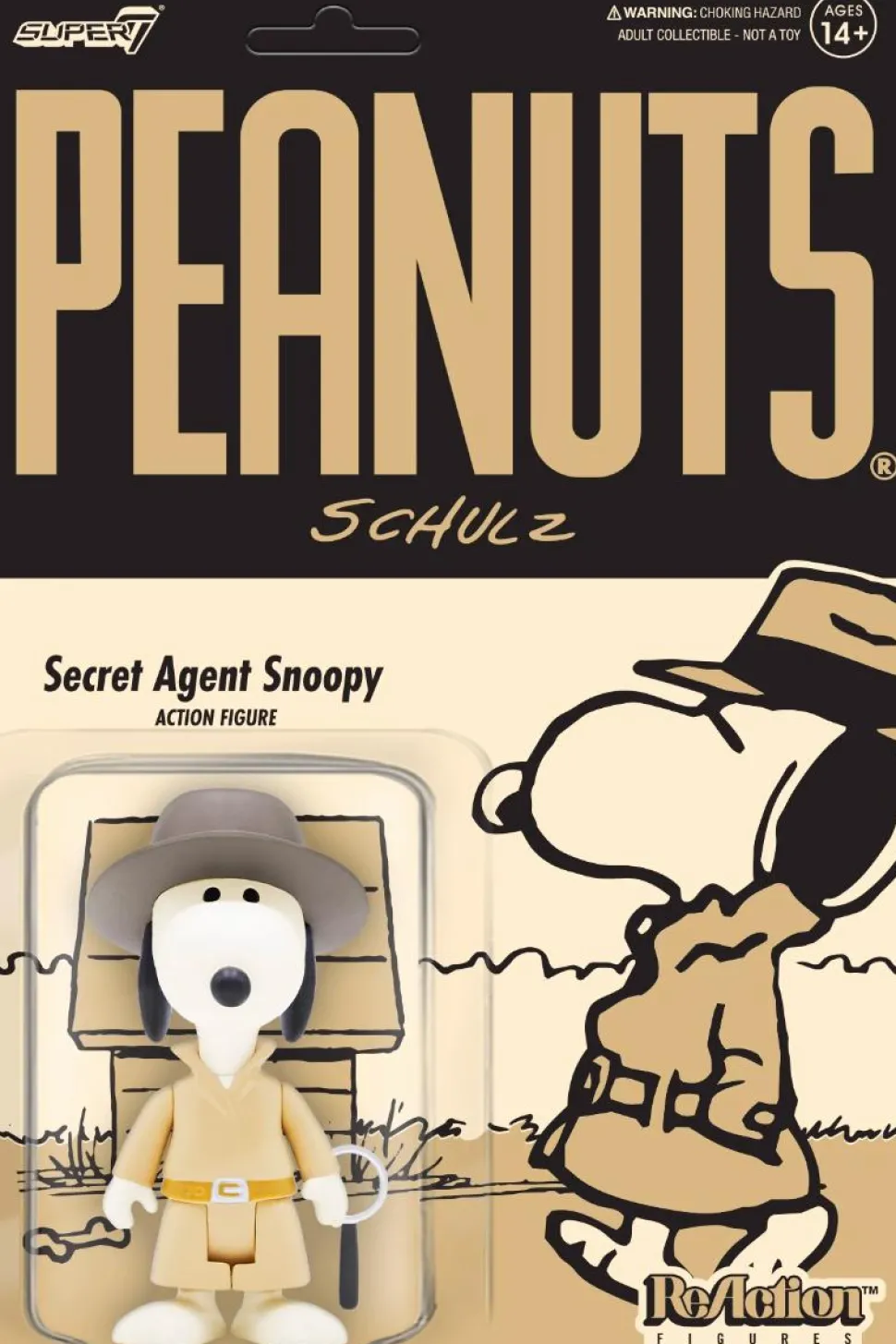 Peanuts - Secret Agent Snoopy ReAction 3.75” Action Figure