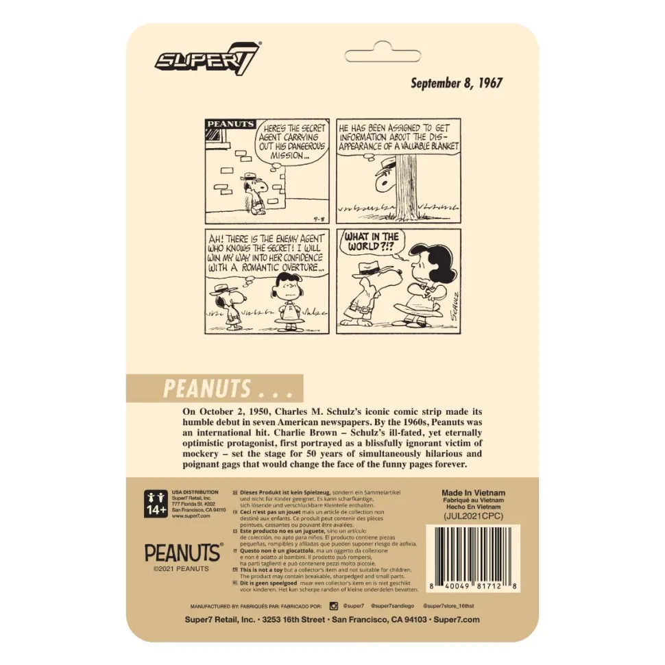 Peanuts - Secret Agent Snoopy ReAction 3.75” Action Figure