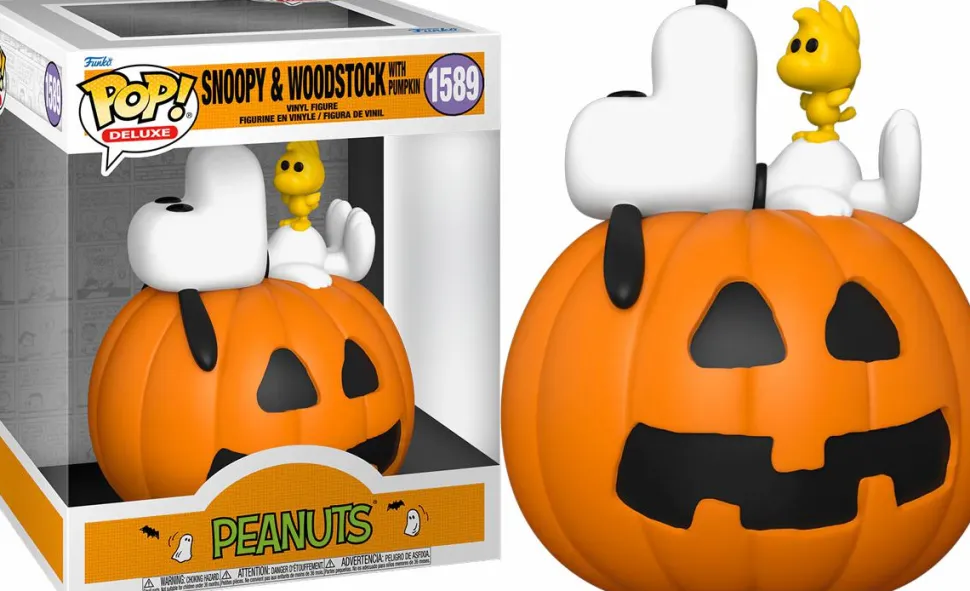 Peanuts - Snoopy & Woodstock with Pumpkin (It's the Great Pumpkin, Charlie Brown) Deluxe Pop! Vinyl Figure