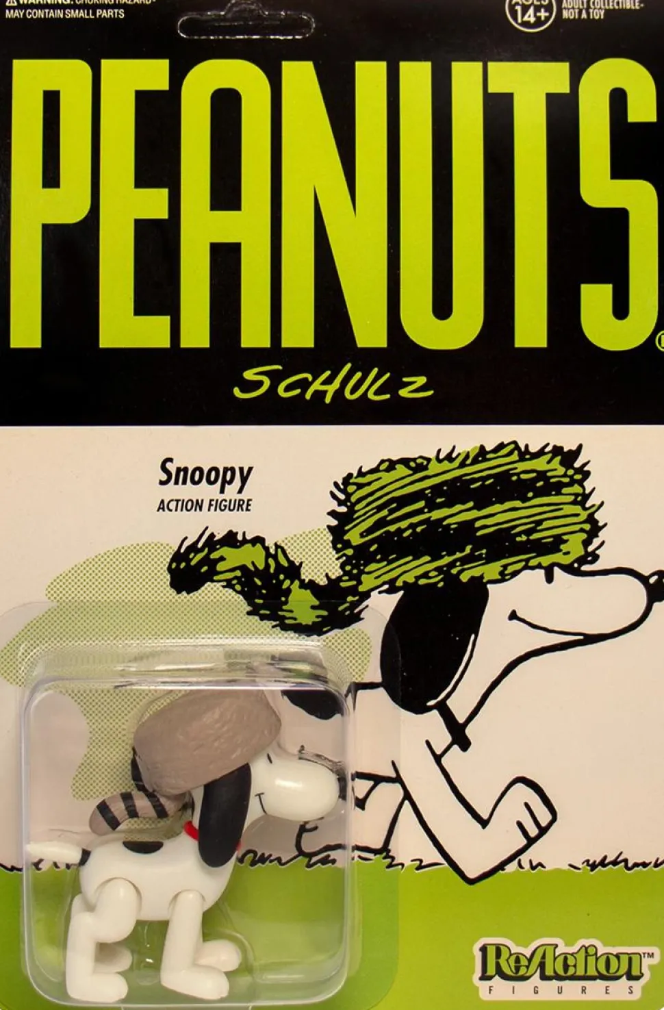Peanuts - Snoopy in Raccoon Hat ReAction 3.75” Action Figure