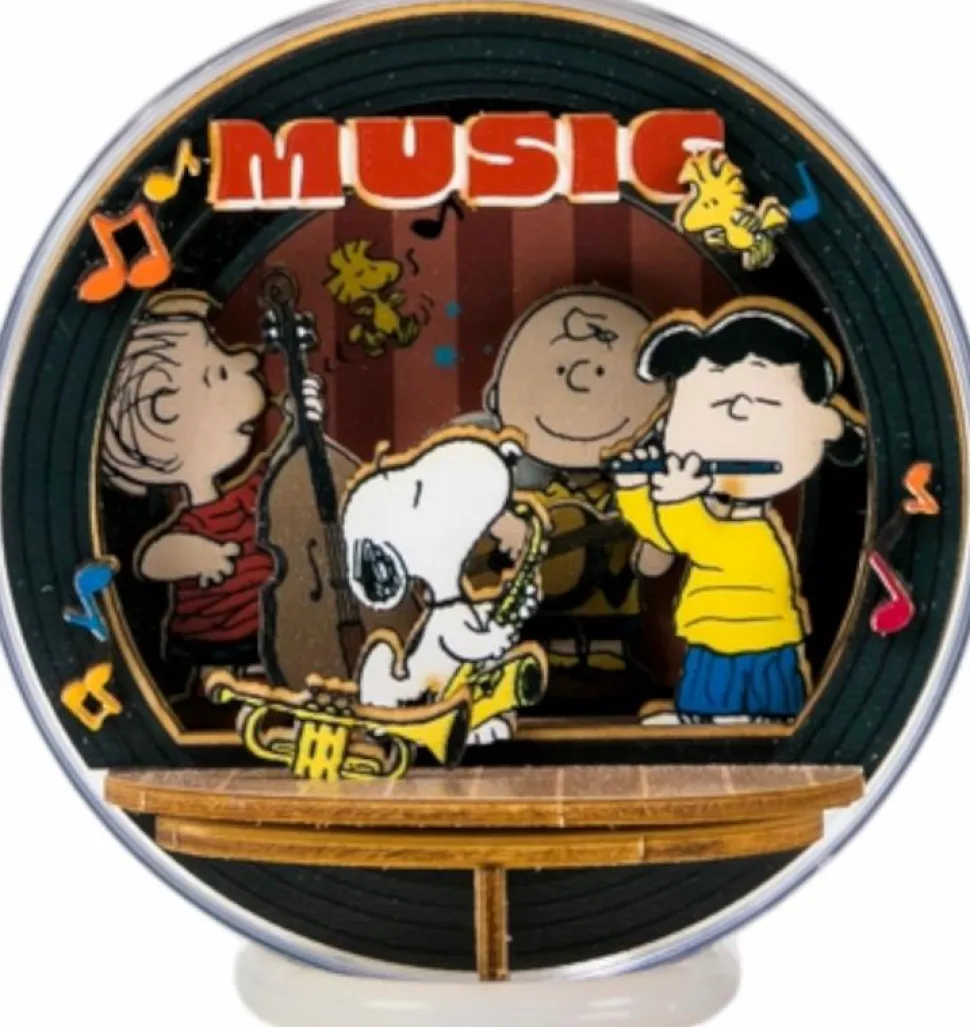 Peanuts - Snoopy Night Of Music Globe Wooden Theater Wooden Construction Set (27 Pieces)