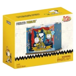 Peanuts - Snoopy Talent Show DIY Mini Scene Wooden Construction Set (48 Pieces)