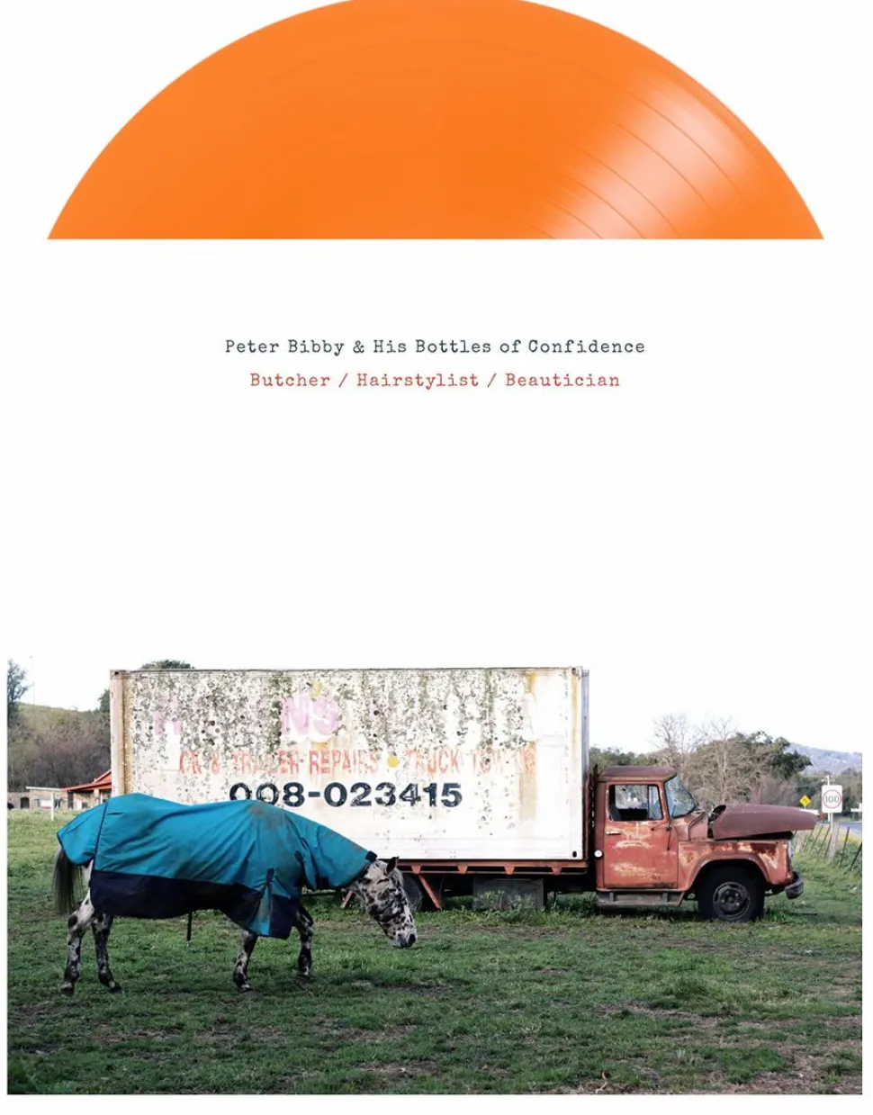 Peter Bibby & His Bottles of Confidence - Butcher/Hairstylist/Beautician 10th Anniversary LP Vinyl Record (Orange Coloured Vinyl)