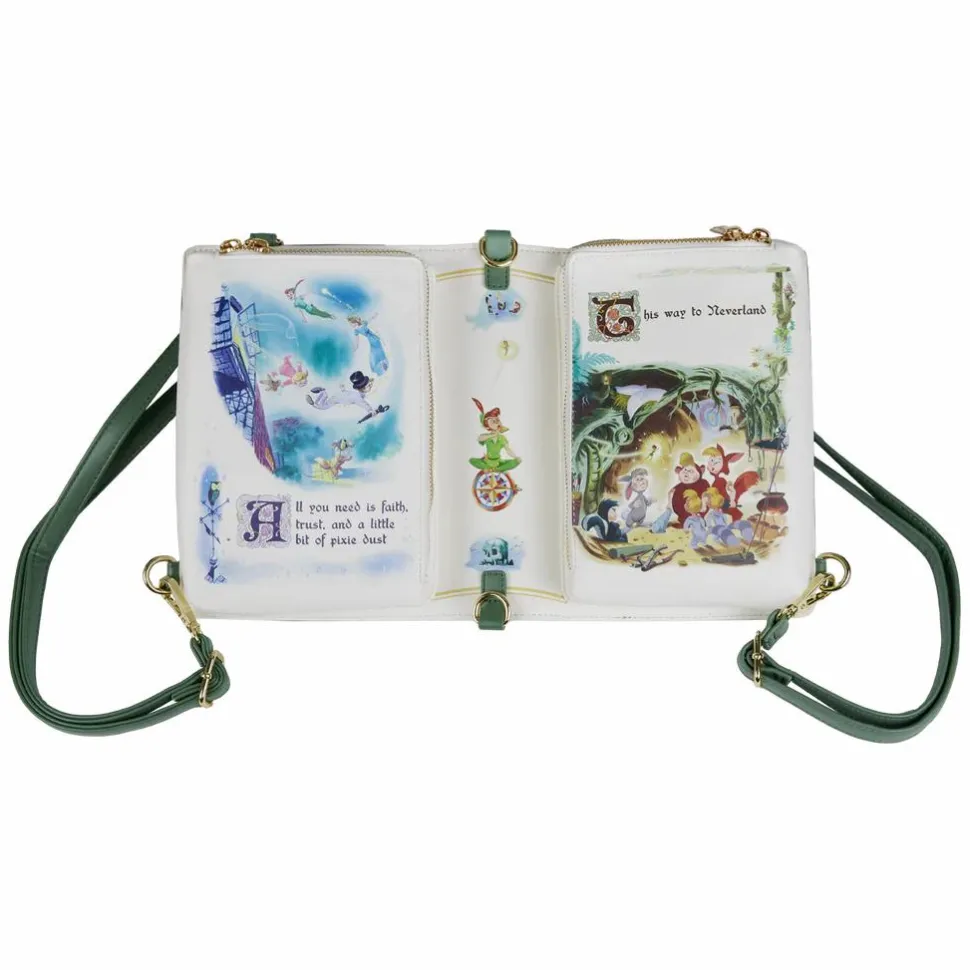 Peter Pan (1953) - Book 9” Faux Leather Convertible Backpack