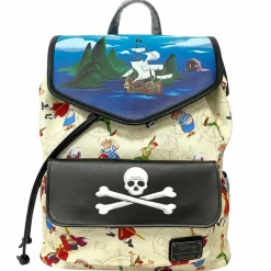 Peter Pan (1953) - Captain Hook Skull 14” Faux Leather Backpack