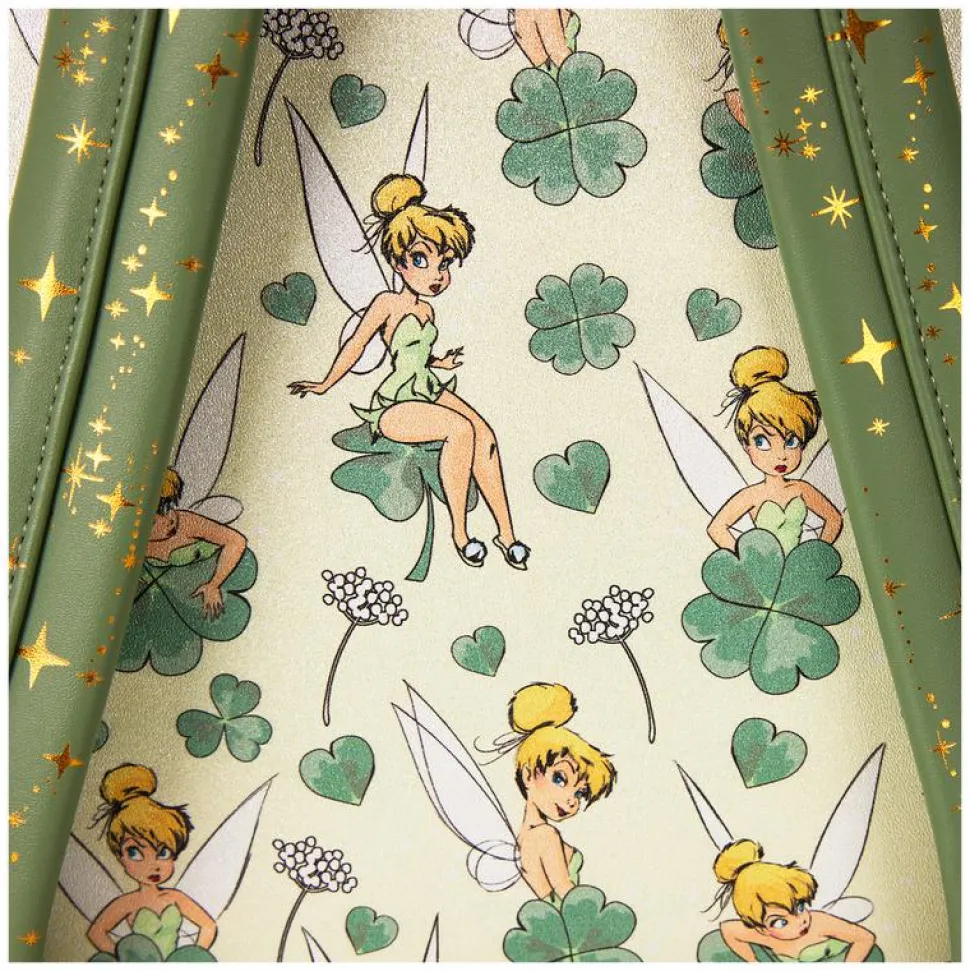 Peter Pan (1953) - Tinker Bell Clover Print 10" Faux Leather Mini Backpack