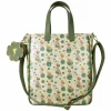 Peter Pan (1953) - Tinker Bell Clover Print 14" Faux Leather Tote Bag with Coin Purse
