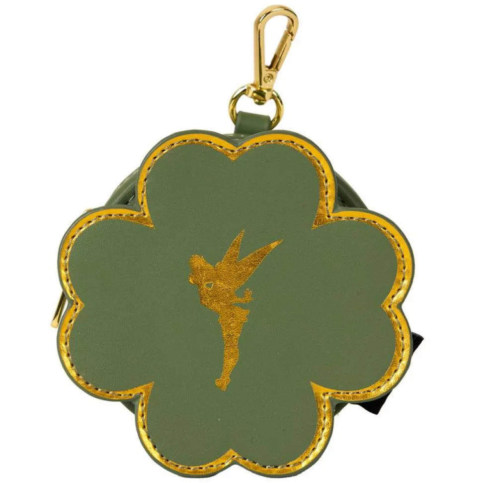 Peter Pan (1953) - Tinker Bell Clover Print 14" Faux Leather Tote Bag with Coin Purse