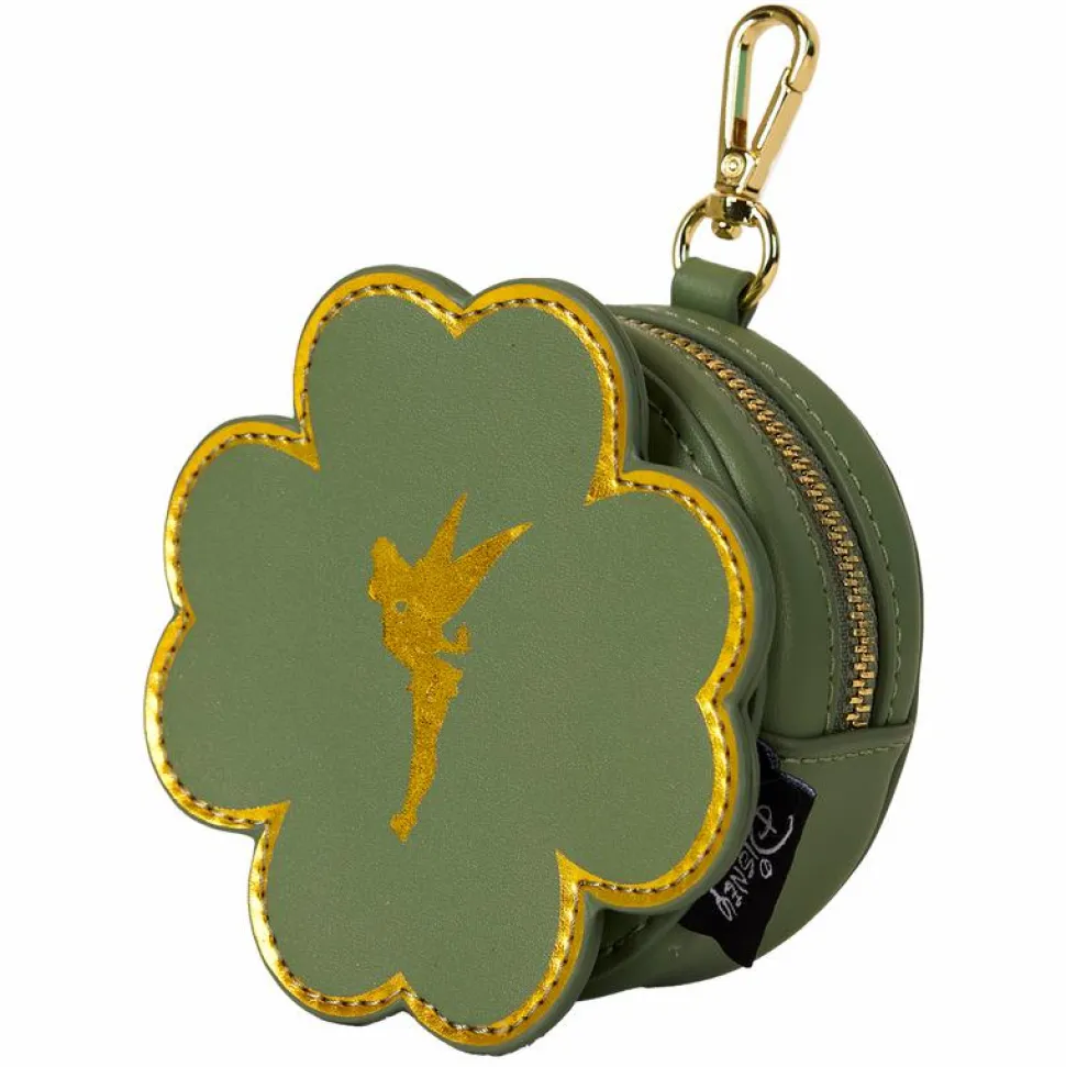 Peter Pan (1953) - Tinker Bell Clover Print 14" Faux Leather Tote Bag with Coin Purse