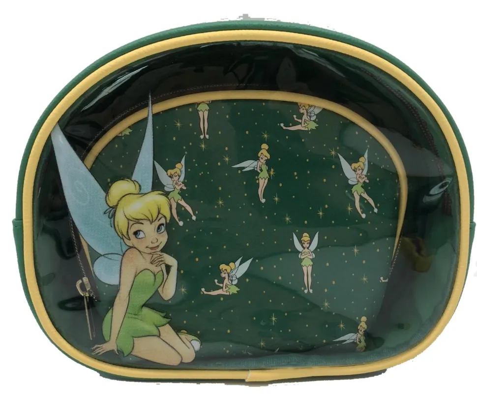 Peter Pan (1953) - Tinker Bell Faux Leather Zip-Around Cosmetics Bag Set