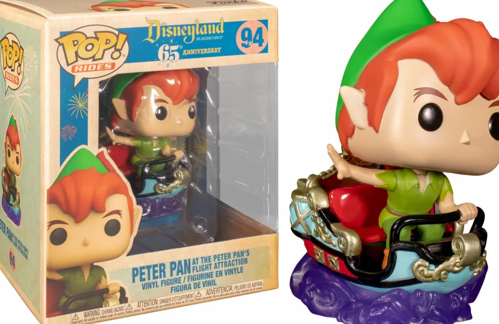 Peter Pan - Peter Pan with the Peter Pan’s Flight Attraction Disneyland 65th Anniversary Pop! Rides Vinyl Figure
