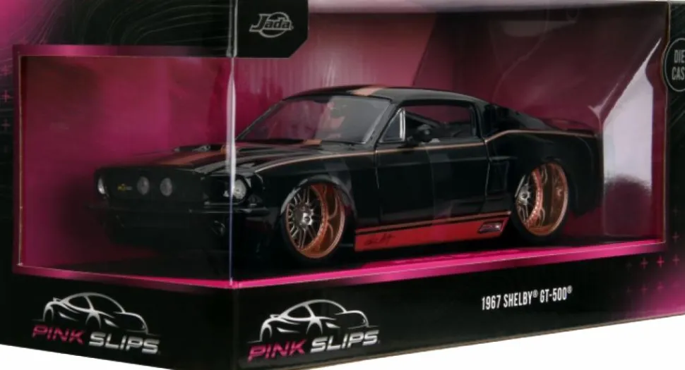 Pink Slips - Black 1967 Ford Mustang Shelby GT-500 1/24th Scale Die-Cast Vehicle Replica
