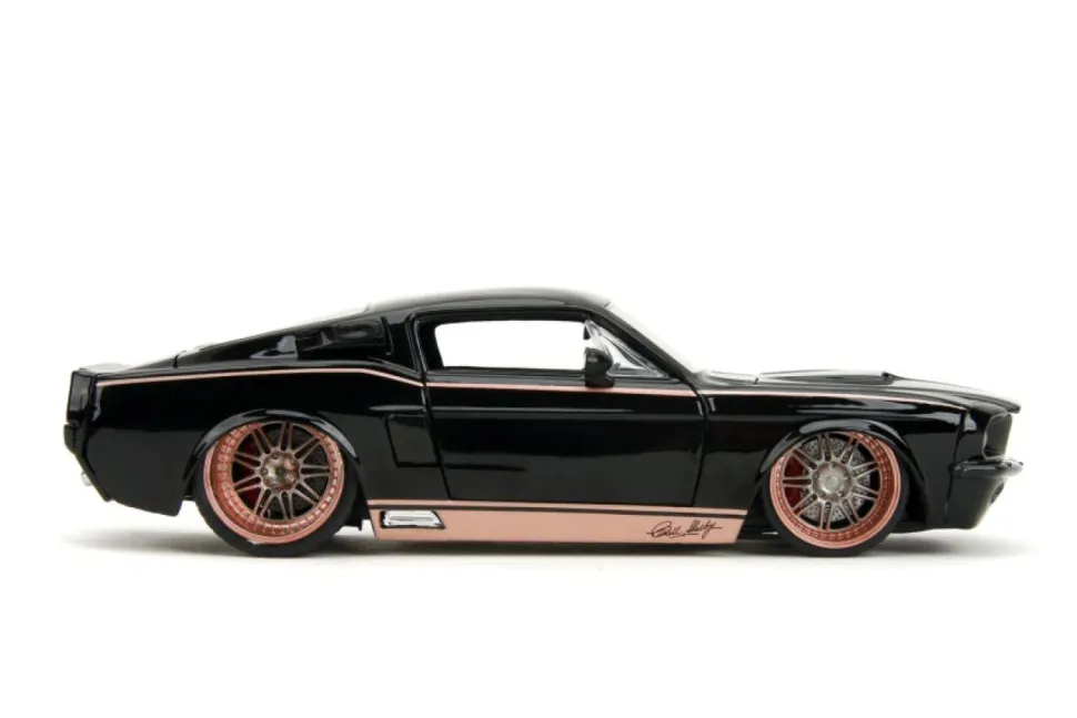 Pink Slips - Black 1967 Ford Mustang Shelby GT-500 1/24th Scale Die-Cast Vehicle Replica