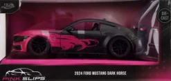 Pink Slips - Black & Pink 2024 Ford Mustang 1/24th Scale Die-Cast Vehicle Replica