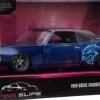 Pink Slips - Blue & Black 1970 Dodge Charger Widebody 1/24th Scale Die-Cast Vehicle Replica
