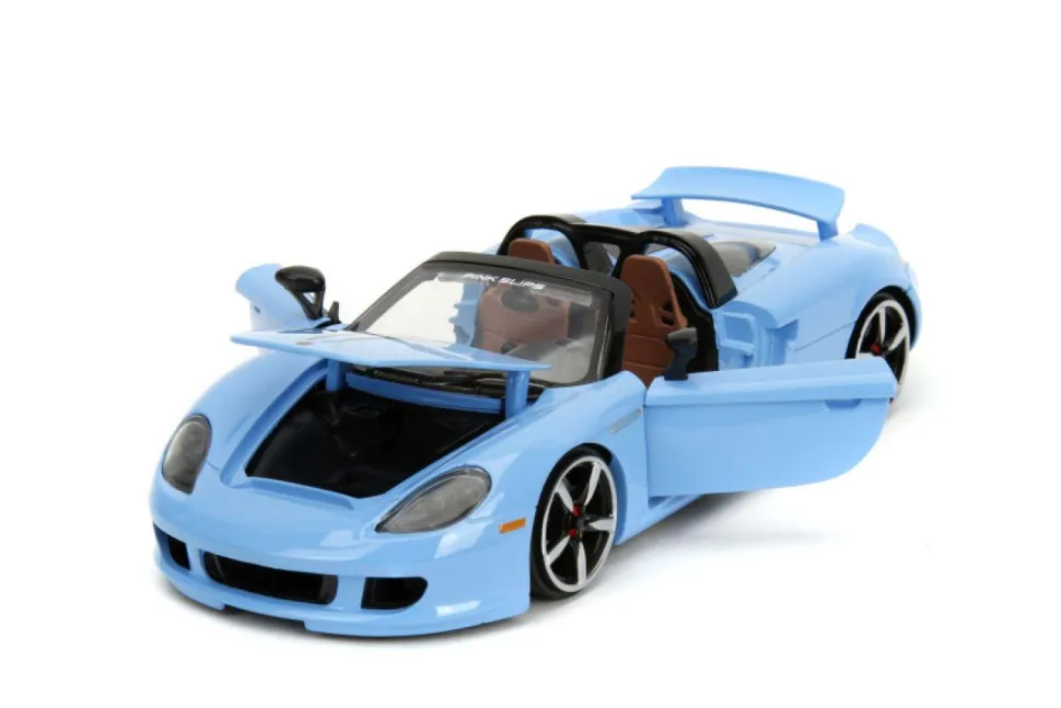 Pink Slips - Blue 2005 Porsche Carrera GT 1/24th Scale Die-Cast Vehicle Replica