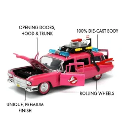Pink Slips - Ghostbusters Ecto-1 (Pink) 1/24th Scale Die-Cast Vehicle Replica