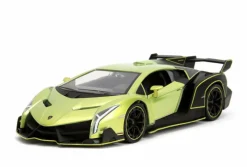 Pink Slips - Green/Black Lamborghini Veneno 1/24th Scale Die-Cast Vehicle Replica
