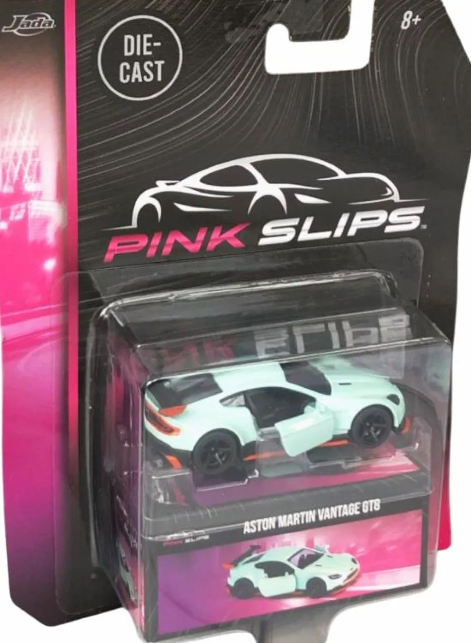 Pink Slips - Mint Green Aston Martin Vantage GT8 1/64th Scale Die-Cast Vehicle Replica