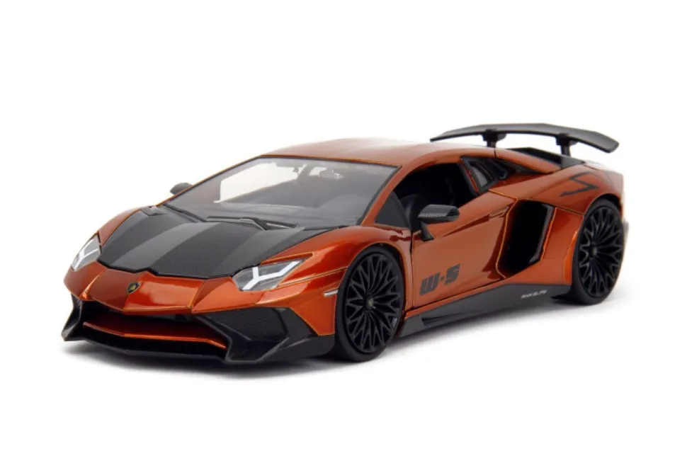 Pink Slips - Orange Lamborghini Aventador SV 1/24th Die-Cast Vehicle Replica