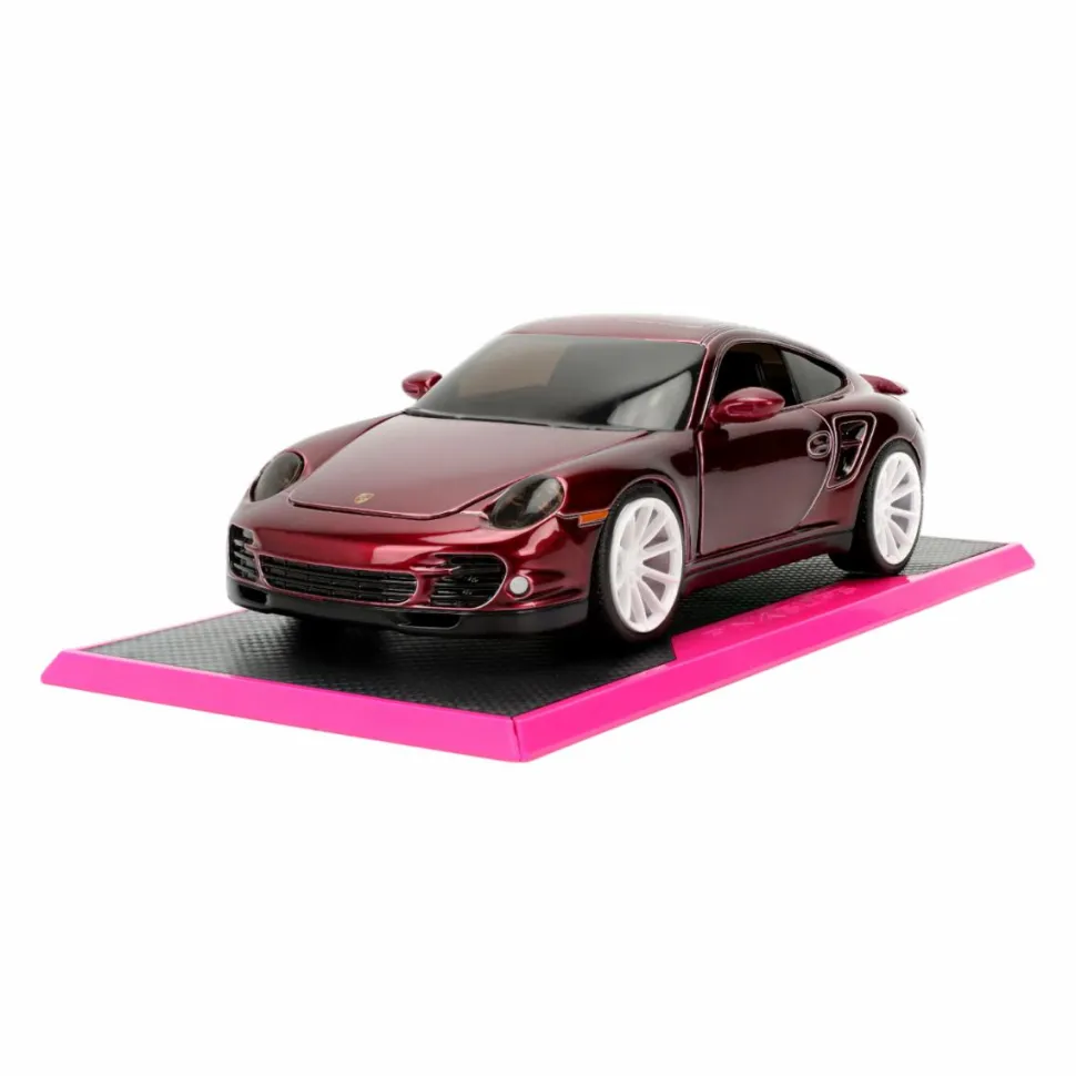 Pink Slips - Porsche 911 Turbo (997) (Dark Red) 1/24th Scale Die-Cast Vehicle Replica