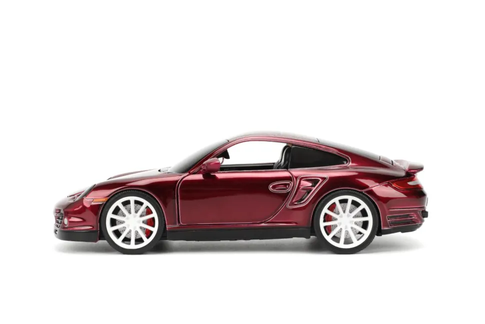 Pink Slips - Porsche 911 Turbo (997) (Dark Red) 1/24th Scale Die-Cast Vehicle Replica