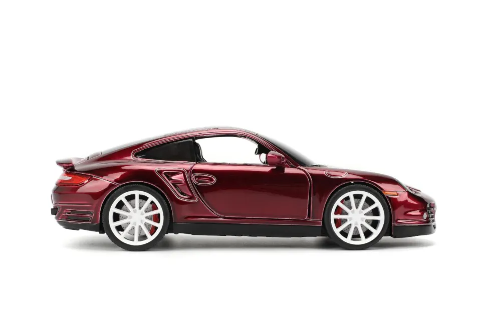 Pink Slips - Porsche 911 Turbo (997) (Dark Red) 1/24th Scale Die-Cast Vehicle Replica
