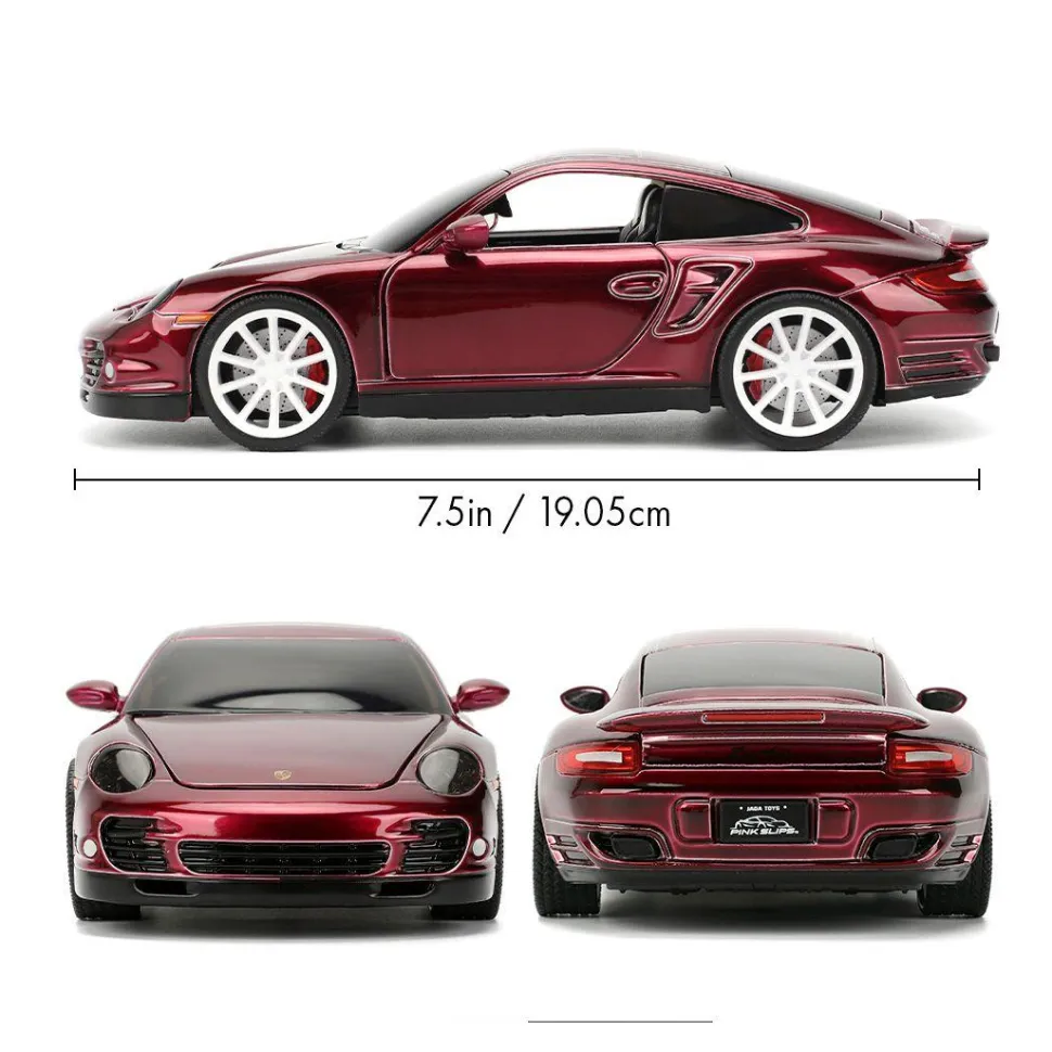 Pink Slips - Porsche 911 Turbo (997) (Dark Red) 1/24th Scale Die-Cast Vehicle Replica