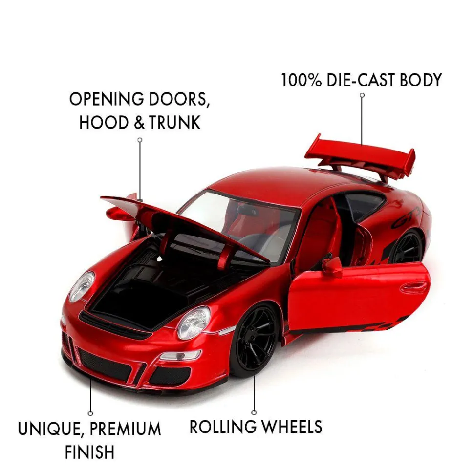Pink Slips - Porsche 911 Turbo (997) (Red) 1/24th Scale Die-Cast Vehicle Replica