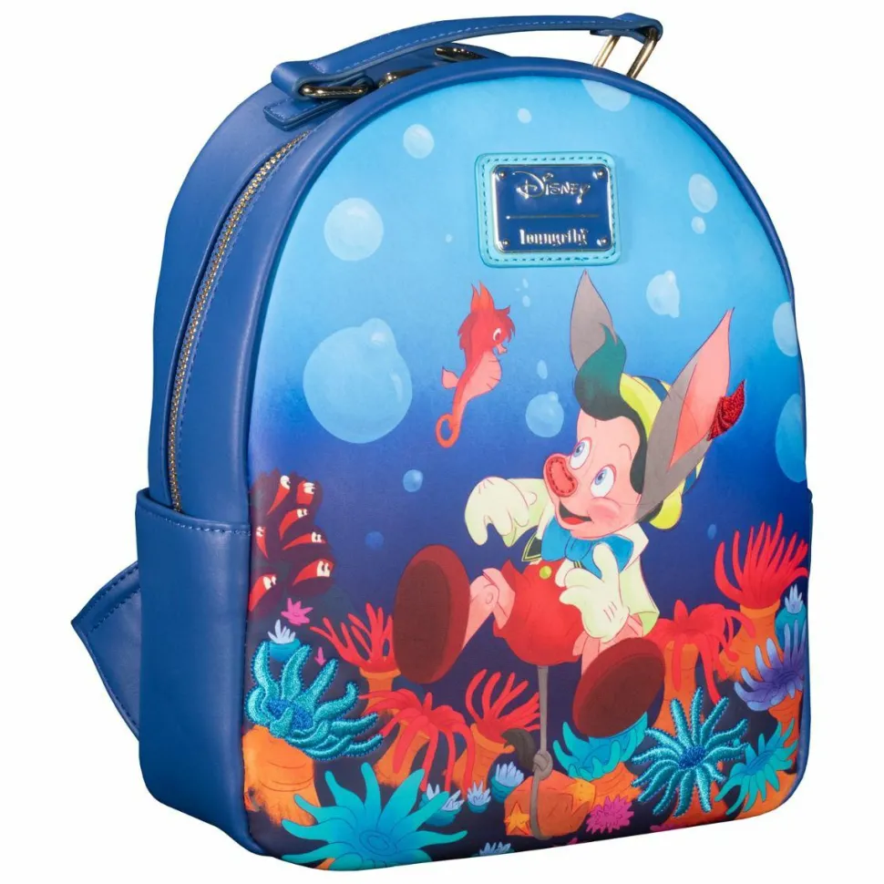 Pinocchio (1940) - Coral 12” Faux Leather Mini Backpack