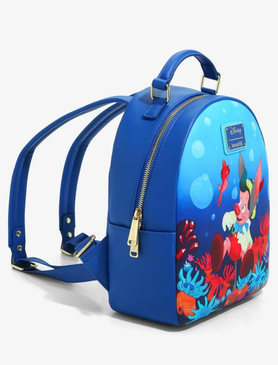 Pinocchio (1940) - Coral 12” Faux Leather Mini Backpack