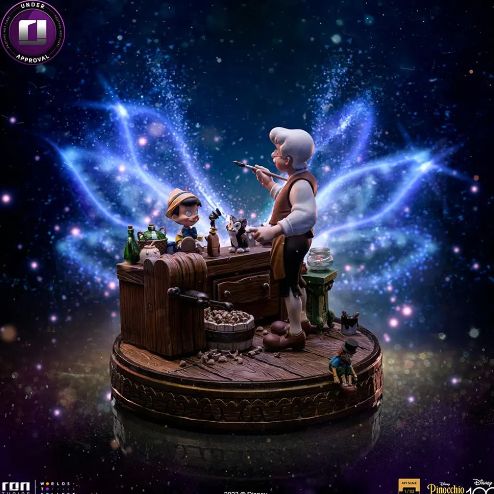 Pinocchio (1940) - Pinocchio, Geppetto & Jiminy Cricket Deluxe 1/10th Scale Statue