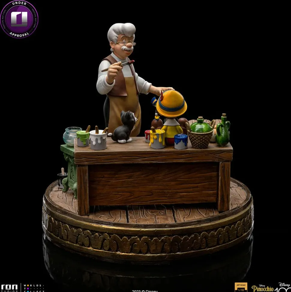 Pinocchio (1940) - Pinocchio, Geppetto & Jiminy Cricket Deluxe 1/10th Scale Statue