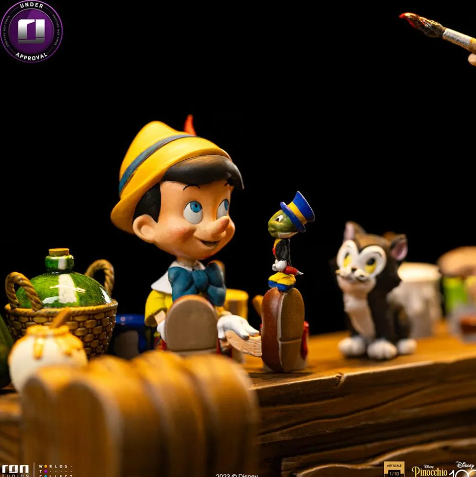Pinocchio (1940) - Pinocchio, Geppetto & Jiminy Cricket Deluxe 1/10th Scale Statue