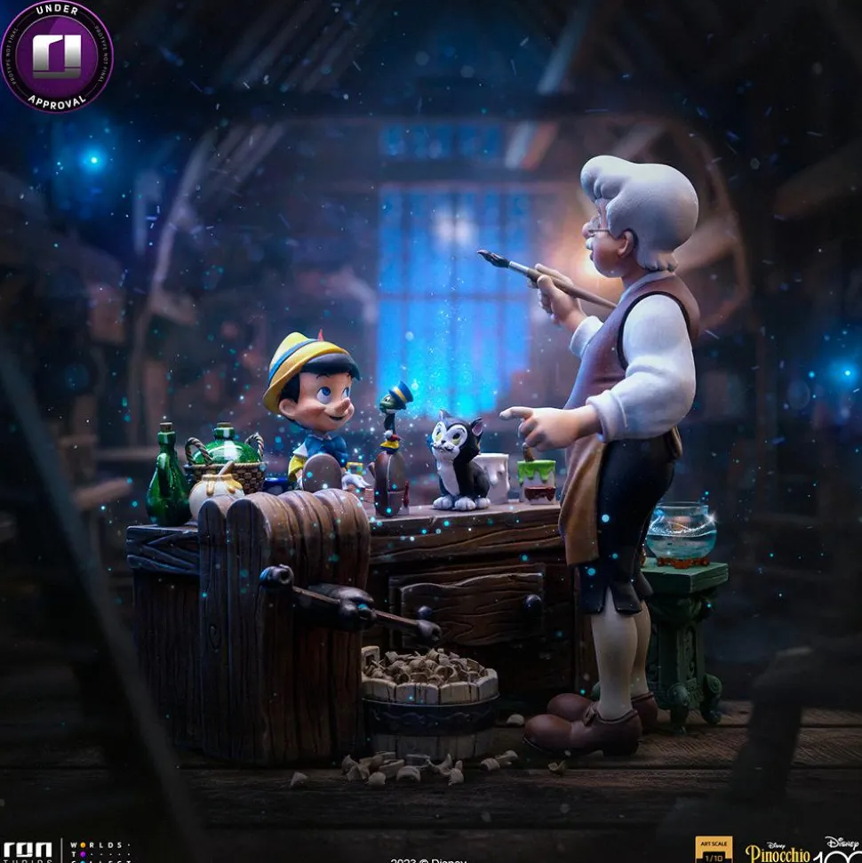 Pinocchio (1940) - Pinocchio, Geppetto & Jiminy Cricket Deluxe 1/10th Scale Statue