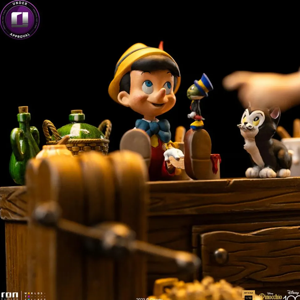 Pinocchio (1940) - Pinocchio, Geppetto & Jiminy Cricket Deluxe 1/10th Scale Statue