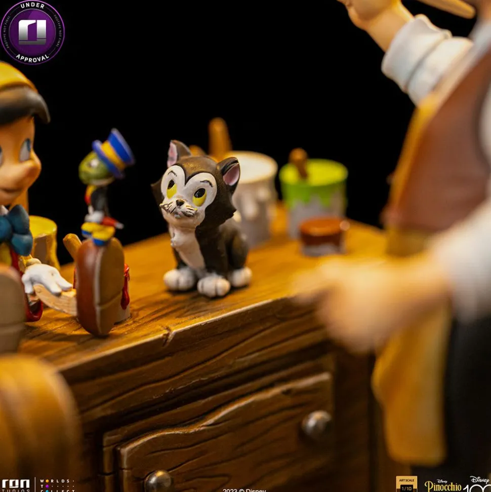 Pinocchio (1940) - Pinocchio, Geppetto & Jiminy Cricket Deluxe 1/10th Scale Statue