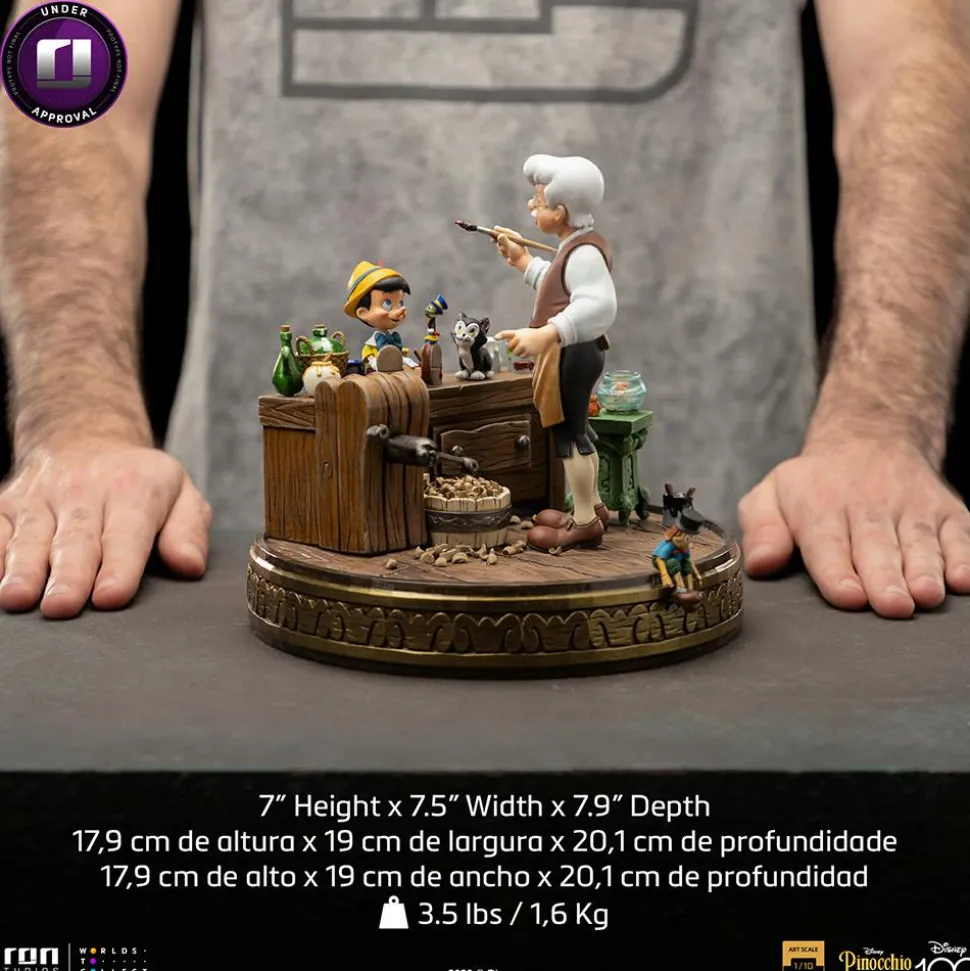 Pinocchio (1940) - Pinocchio, Geppetto & Jiminy Cricket Deluxe 1/10th Scale Statue