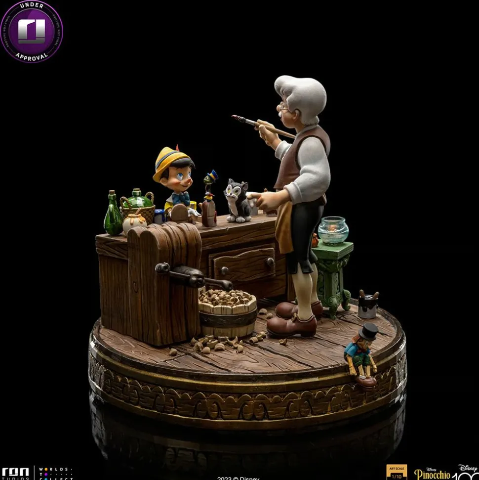 Pinocchio (1940) - Pinocchio, Geppetto & Jiminy Cricket Deluxe 1/10th Scale Statue