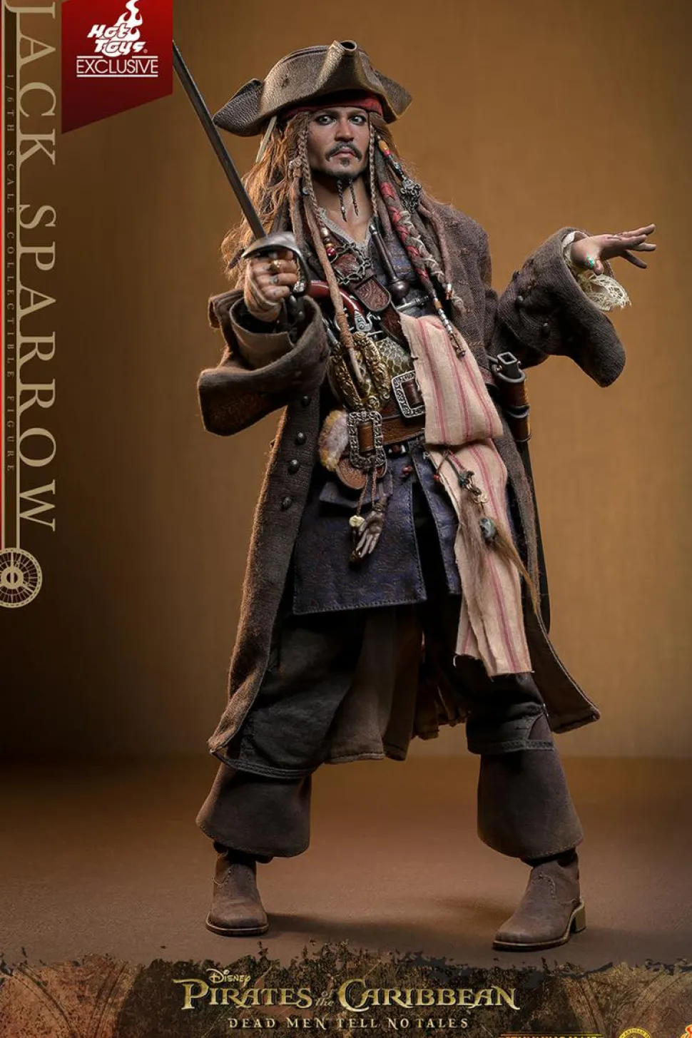 Pirates of the Caribbean: Dead Men Tell No Tales - Jack Sparrow (Artisan Edition) Deluxe 1/6th Scale Hot Toys Action Figure