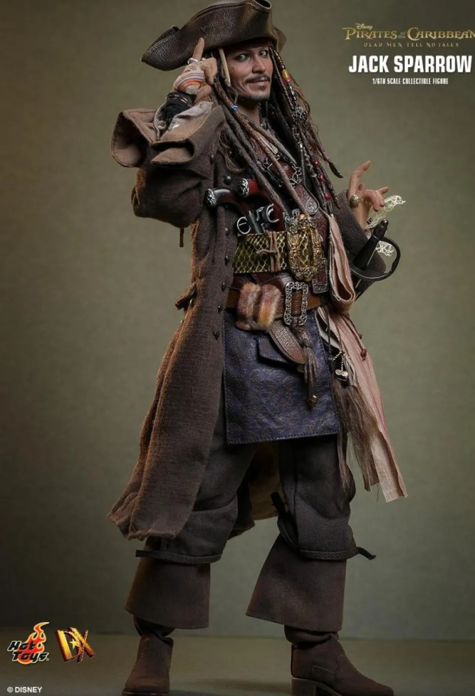 Pirates of the Caribbean: Dead Men Tell No Tales - Jack Sparrow 1/6th Scale Hot Toys Action Figure